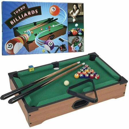TRADEMARK GLOBAL Mini Table Top Pool Table With Cues- Triangle And Chalk 15-3152
